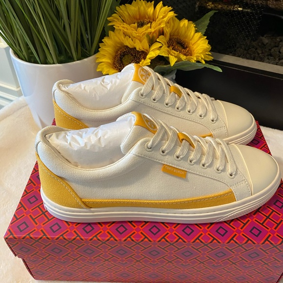 TORY BURCH CANVAS COURT SNEAKERS - Picture 3 of 9